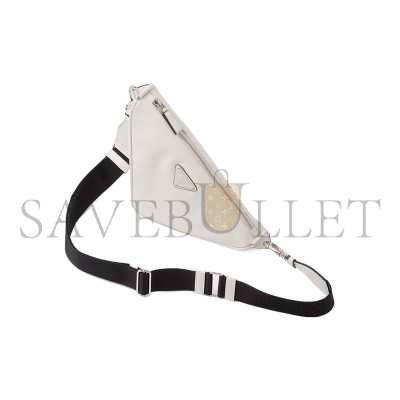 PRADA SOFT CALFSKIN TRIANGLE CROSSBODY BAG 1VH155  (26*15*12cm)